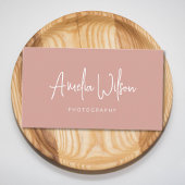 スクリプト手書き署名ほこりっぽいバラBoho 名刺