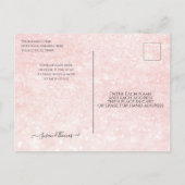 スクリプト接続ハートグリッター赤面日付の保存 案内ポストカード (裏面)