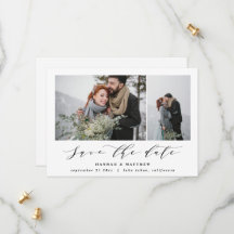 スクリプト文字エレガントモダン写真結婚の
