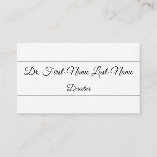 スクリプト文字ダイレクタのプロファイルカード 名刺 (正面)