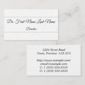 スクリプト文字ダイレクタのプロファイルカード 名刺 (正面/裏面)