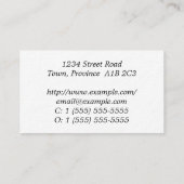 スクリプト文字ダイレクタのプロファイルカード 名刺 (裏面)