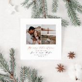 スクリプト文字フォトクリスマスセーブ日付 シーズンカード