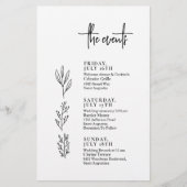 スクリプト文字ミニマルの結婚イベントのタイムライン (正面)