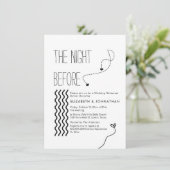 スクリプト文字ミニマルザナイトウィーク招待状 招待状 (スタンド正面)