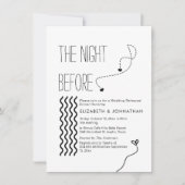 スクリプト文字ミニマルザナイトウィーク招待状 招待状 (正面)