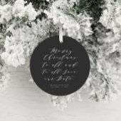 スクリプト文字写真クリスマス保存日ホリデー セラミックオーナメント