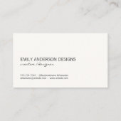 スクリプト文字/ブラシ付き（グレー） 名刺 (裏面)