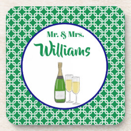 スクリプト新婦新郎 シャンパンフルート コースター