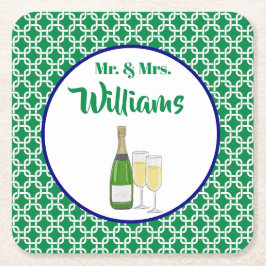 スクリプト新婦新郎 チャンピーンフレーム スクエアペーパーコースター