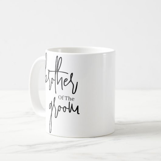 スクリプト新郎のコーヒ結婚ーのブラックブラザー コーヒーマグカップ (正面左)