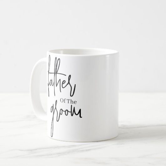 スクリプト新郎のコーヒ結婚ーの黒父 コーヒーマグカップ (正面左)