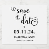 スクリプト日付の保存 スパークリングワインラベル (シングルラベル)