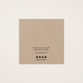 スクリプト書道クラフトスタッドイヤリングディスプレイカード (裏面)