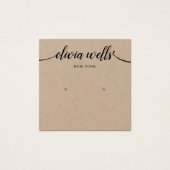 スクリプト書道クラフトスタッドイヤリングディスプレイカード (正面)