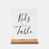 スクリプト書道予約キッズテーブ結婚ル アクリルサイン (正面)