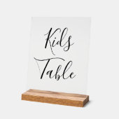 スクリプト書道予約キッズテーブ結婚ル アクリルサイン (傾斜)