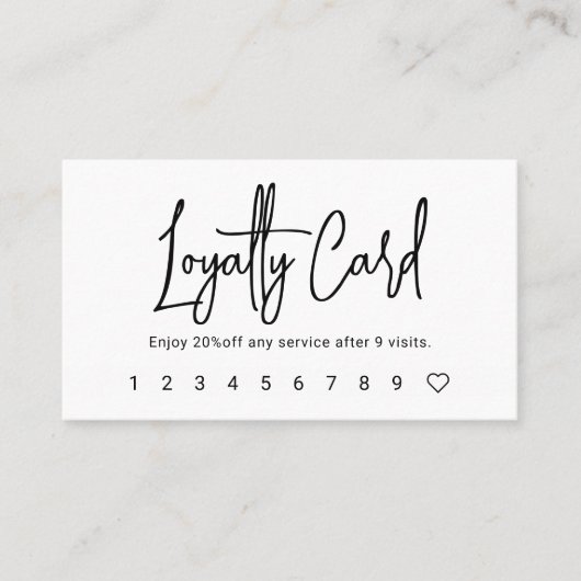 スクリプト書道赤面ピンクロイヤリティカード ロイヤリティカード (正面)