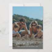 スクリプト本当に重要なものビーチ写真クリスマス シーズンカード (正面)