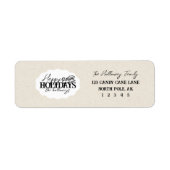 スクリプト楕円の手描き冬エレガントのスレッド ラベル (正面)