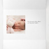 スクリプト歓迎ベビー写真 三つ折り案内状 (内部中)