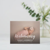 スクリプト歓迎ベビー写真 案内ポストカード (スタンド正面)