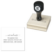 スクリプト氏とスクリプト夫人の結婚式返信住所 ラバースタンプ (押印)