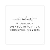 スクリプト氏とスクリプト夫人の結婚式返信住所 ラバースタンプ (インプリント)