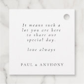 スクリプト氏の新しいエレガントゲイさん結婚に感謝 フェイバータグ (裏面)