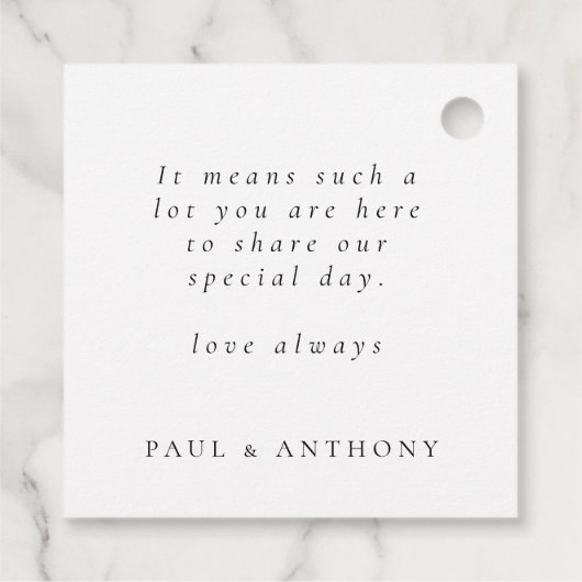 スクリプト氏の新しいエレガントゲイさん結婚に感謝 フェイバータグ (裏面)