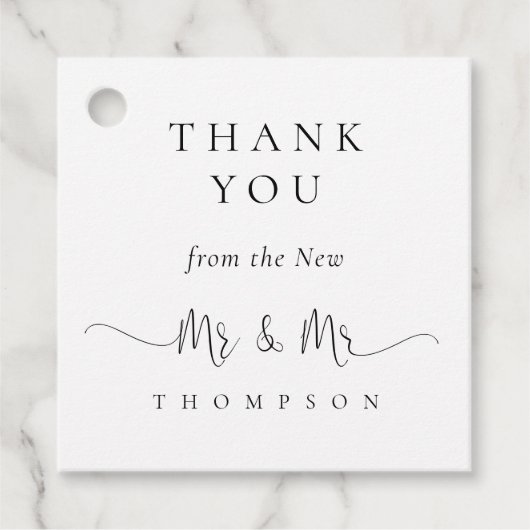 スクリプト氏の新しいエレガントゲイさん結婚に感謝 フェイバータグ (正面)