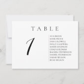 スクリプト水平文字テーブル番号座席表 招待状 (正面)