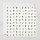 スクリプト水玉模様ベビーシャワー招待状 招待状 (裏面)