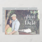 スクリプト済み Save-The-Date フォトカード 発表 セーブザデート (正面/裏面)