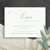 スクリプト白黒おむつラッフルベビーシャワー エンクロージャーカード