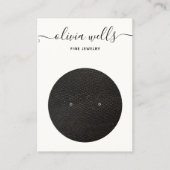 スクリプト白黒イヤリング表示名刺 名刺 (正面)