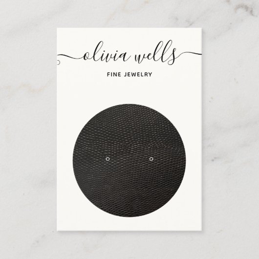 スクリプト白黒イヤリング表示名刺 名刺 (正面)