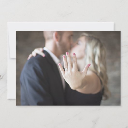 スクリプト白黒ウェディング日付の写真を保存 案内状 (裏面)