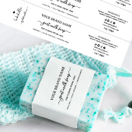 スクリプト白黒ソープベリーバンドラップラベル