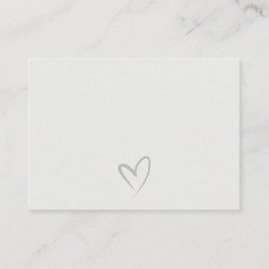 スクリプト白黒レシピ要求ベビーシャワー エンクロージャーカード (裏面)