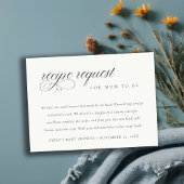 スクリプト白黒レシピ要求ベビーシャワー エンクロージャーカード