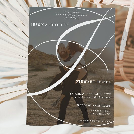 スクリプト白2写真の書結婚跡 招待状