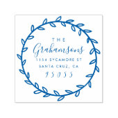 スクリプト素朴と手書きリース差出人住所 セルフインキングスタンプ (デザイン)