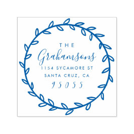 スクリプト素朴と手書きリース差出人住所 セルフインキングスタンプ