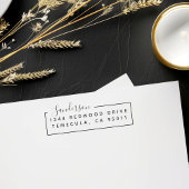 スクリプト素朴の姓の矩形差出人住所 セルフインキングスタンプ