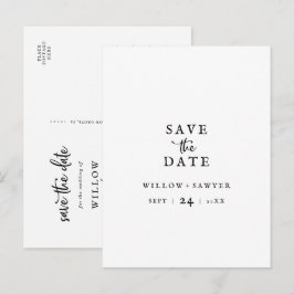 スクリプト素朴セーブ・ザ・デート案内はがき インビテーションポストカード