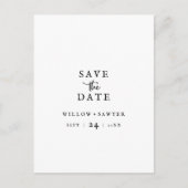 スクリプト素朴セーブ・ザ・デート案内はがき インビテーションポストカード (正面)