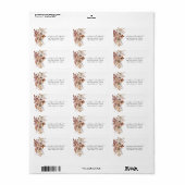 スクリプト素朴フローラ差出人住所ラベル ラベル (フルシート)