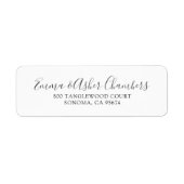 スクリプト結婚した名の新しい差出人住所ラベル ラベル (正面)