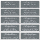 スクリプト結婚のゲストアドレスをブラックで配信 シール (正面)